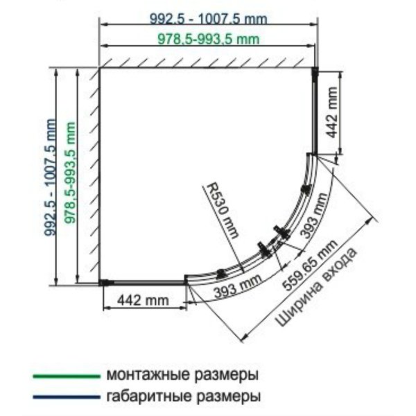 Душевой уголок WasserKRAFT Main WasserSchutz 41S23 100x100, стекло прозрачное, профиль серебристый