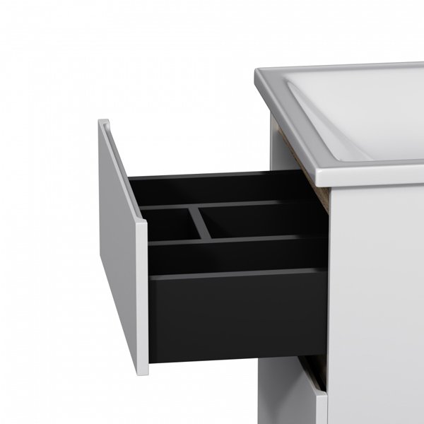 Тумба под раковину AM.PM X-Joy 55 подвесная, цвет белый глянец/дерево - фото 1