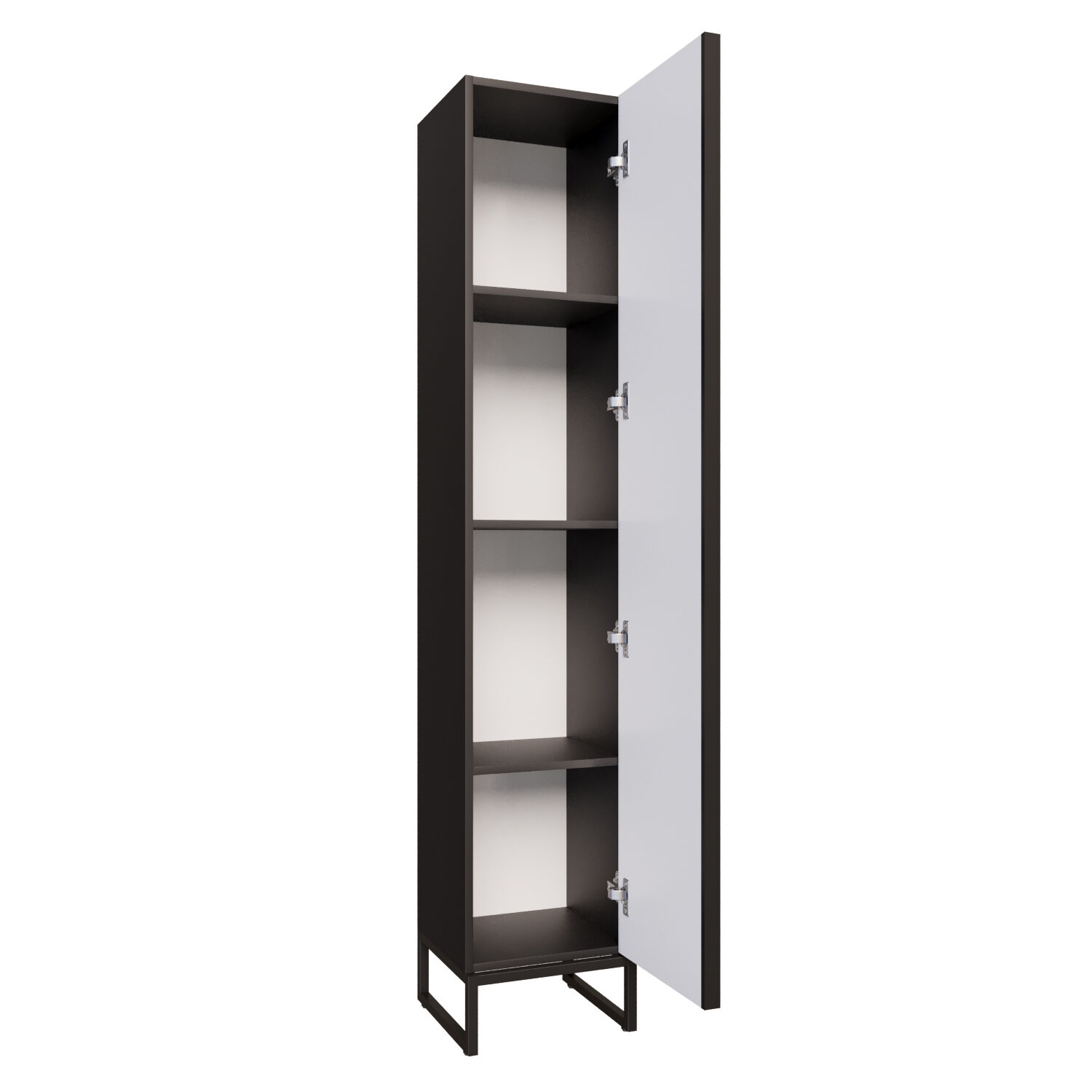 Шкаф-пенал Mixline Окленд 35, правый, цвет графит мрамор - фото 1