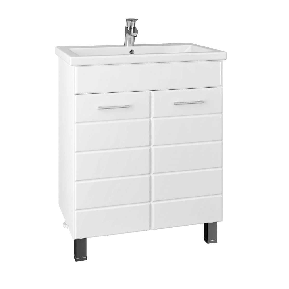 Тумба под раковину Санта Омега 70 напольная, с дверцами, цвет белый - фото 1