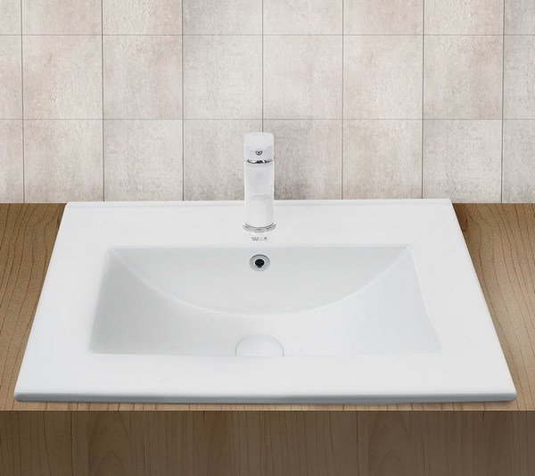 Раковина Weltwasser SK Deilbach 7517-70 встраиваемая, 71x40 см, цвет белый глянец - фото 1