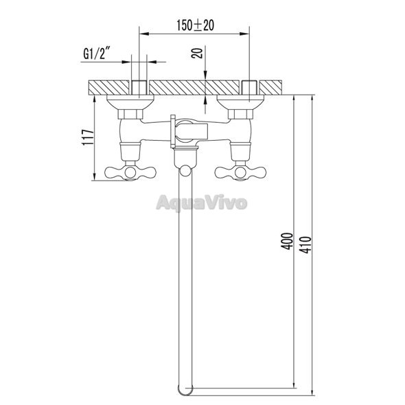 Смеситель Lemark Standard LM2151C для ванны