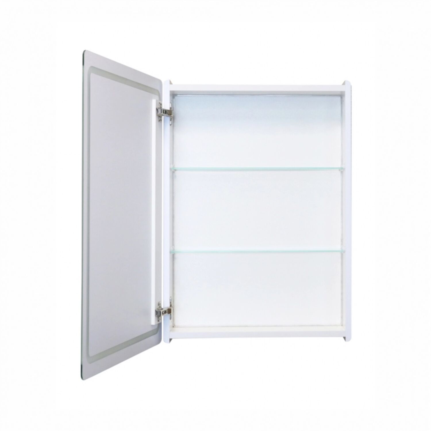 Шкаф-зеркало Mixline Симпл 50x70, с подсветкой, цвет белый - фото 1