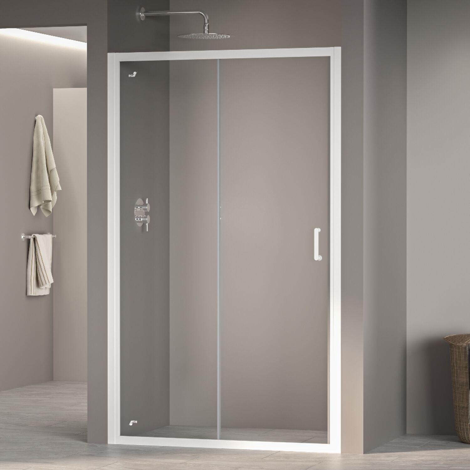 Душевая дверь RGW Passage PA-14W 120x195, стекло прозрачное, профиль белый