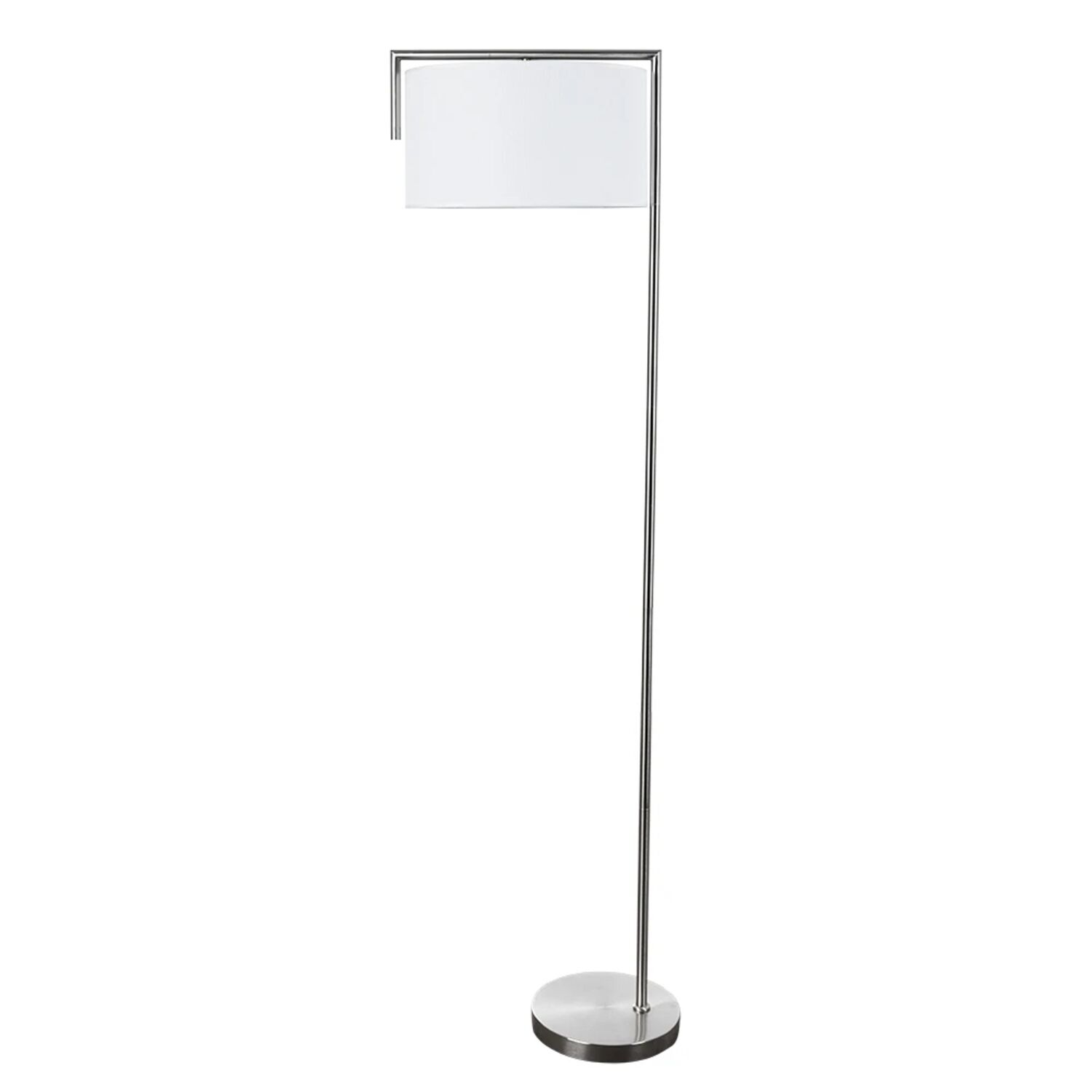 Торшер Arte Lamp Aperol A5031PN-1SS, арматура матовое серебро, плафон ткань белый