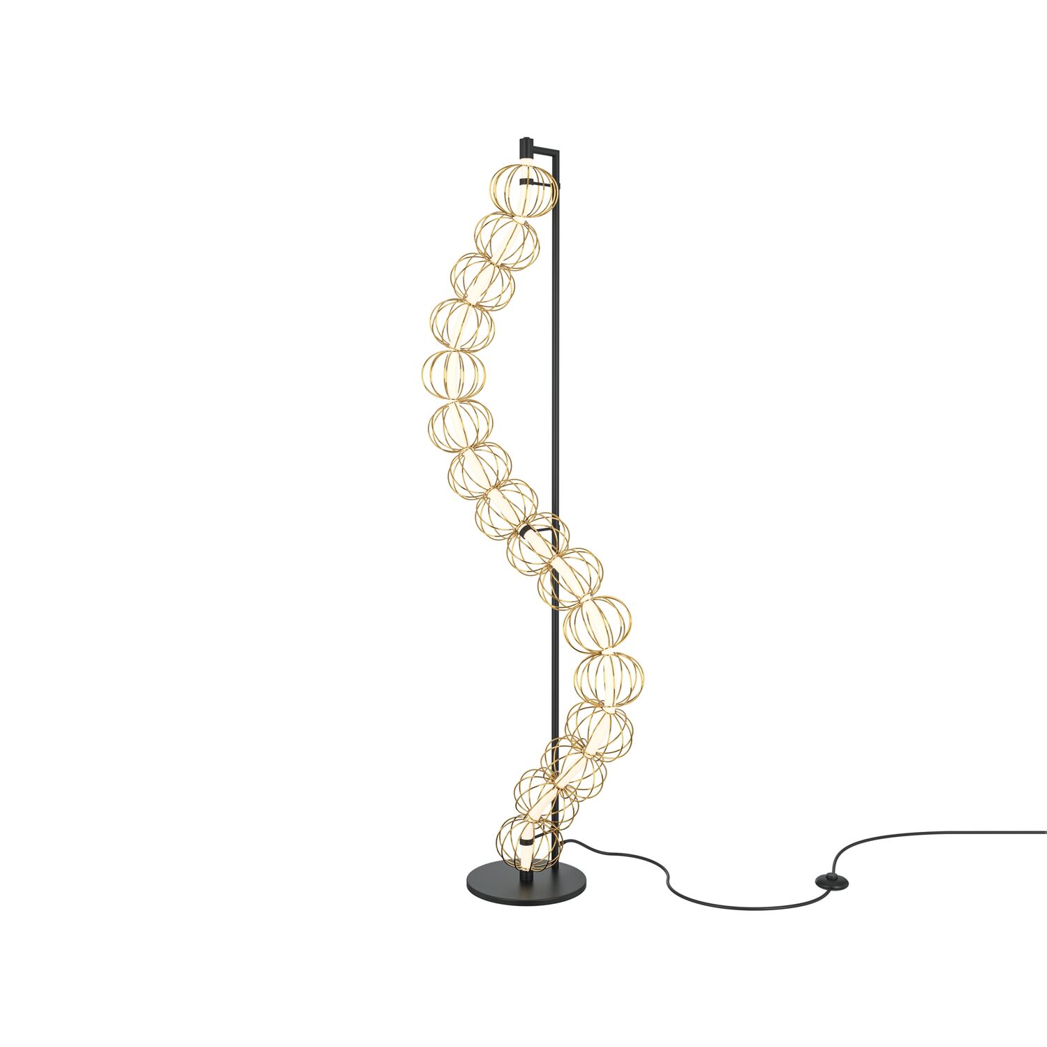 Торшер Maytoni Golden Cage MOD216FL-L38G3K, арматура золото, профиль металл золото
