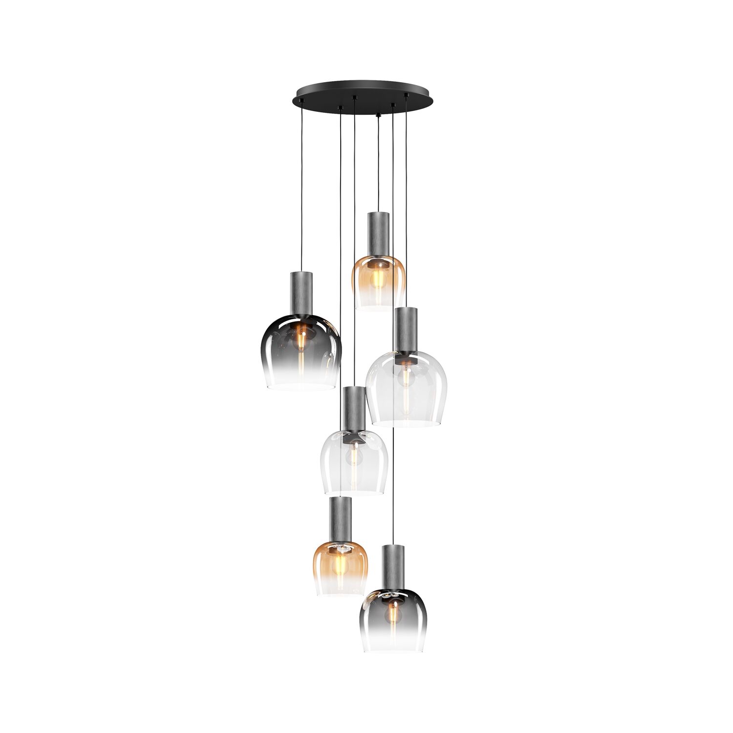Подвесной светильник Maytoni Smart Casual MOD414PL-06B, арматура черная, профиль стекло разноцветное