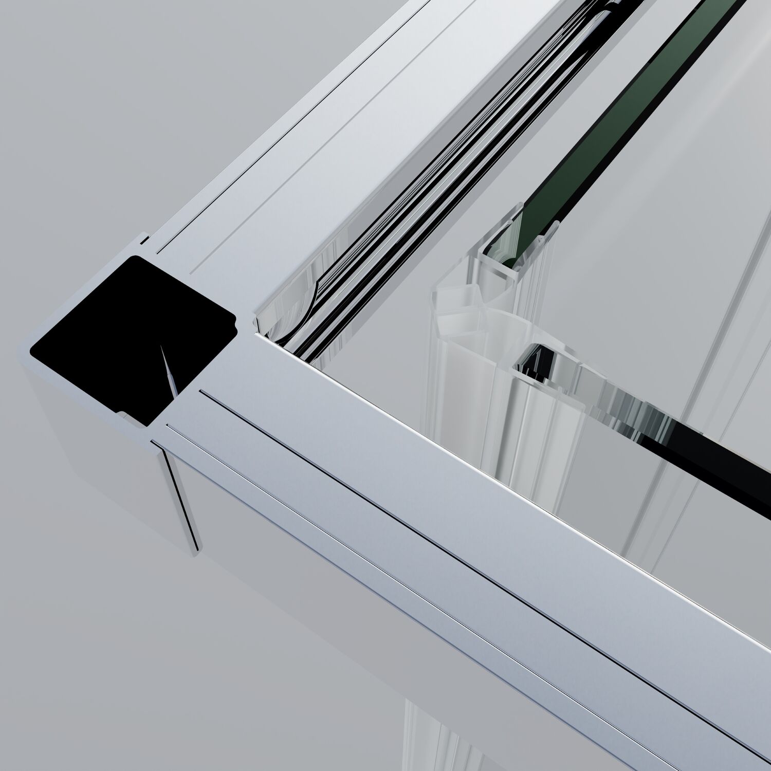 Душевой уголок Vincea Soft 2 VSS-3SO2 80x80, стекло прозрачное, профиль хром - фото 1