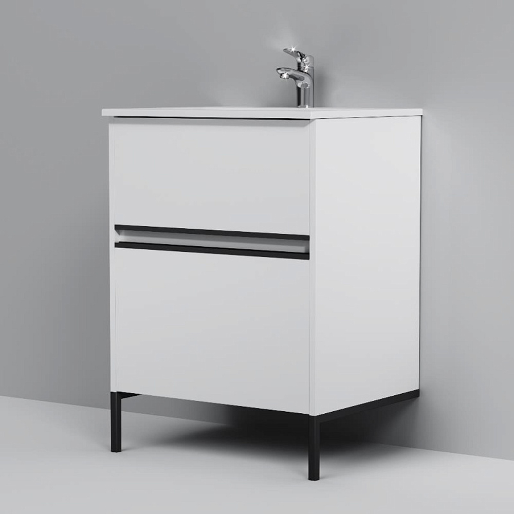 Мебель для ванной AM.PM Sense 60 подвесная/напольная, цвет белый глянец - фото 1