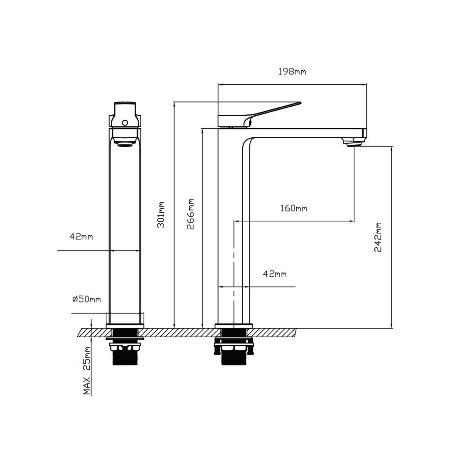Смеситель Vincea Arco VBF-4AR02CH для раковины, цвет хром - фото 1