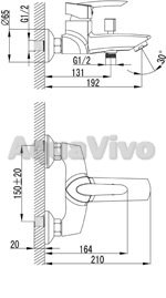 Смеситель Lemark Mars LM3502C для ванны - фото 1