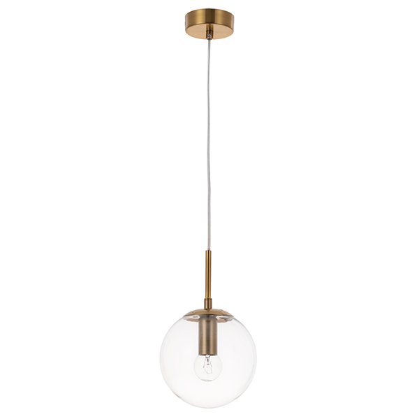Подвесной светильник Arte Lamp Volare A1915SP-1AB, арматура бронза, плафон стекло прозрачное, 15х15 см