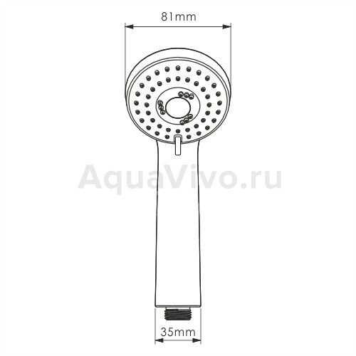 Душевая лейка WasserKRAFT A120, 3 режима, цвет хром - фото 1