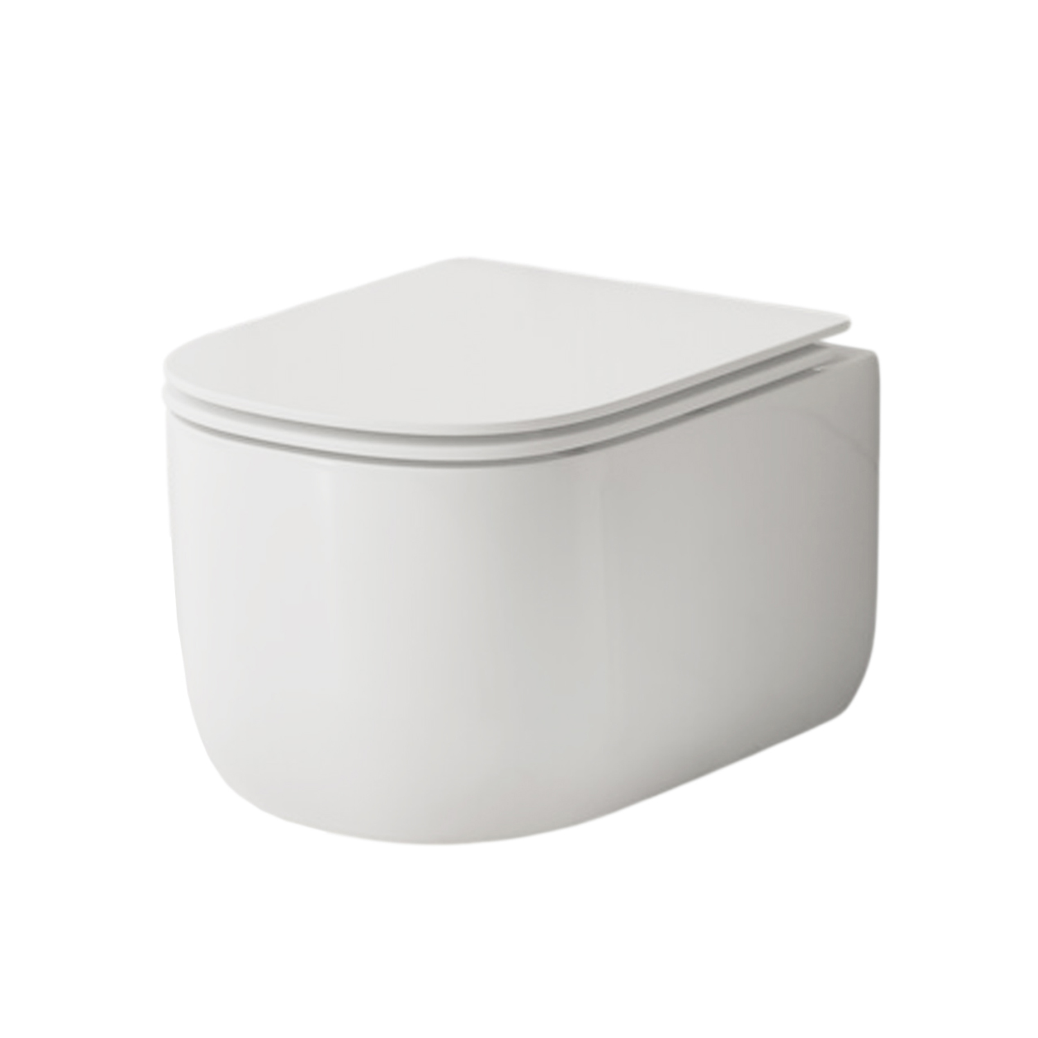 Унитаз Grossman Thin Rim GR-5605 SQ подвесной, с сиденьем микролифт, цвет белый глянцевый