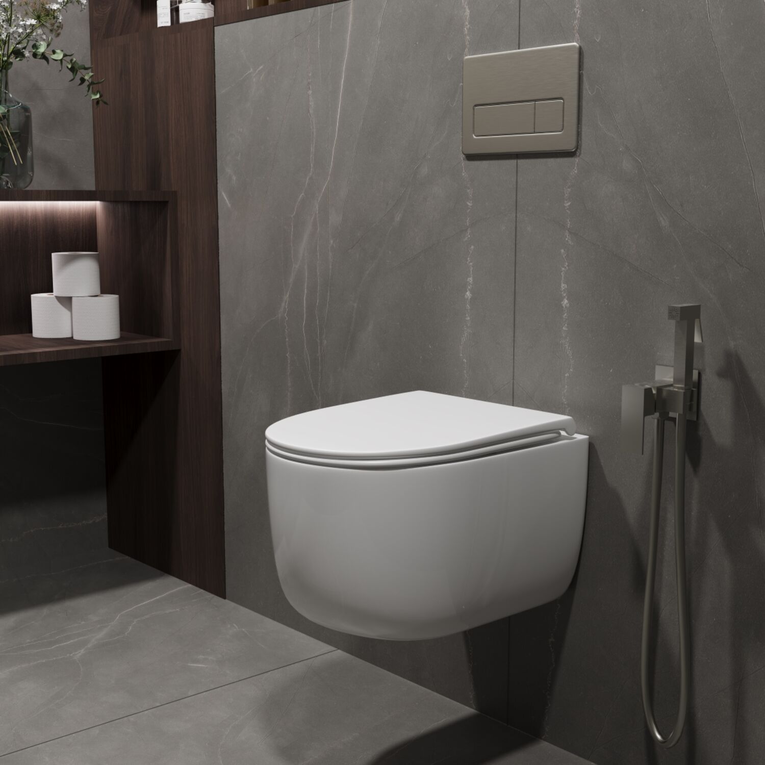 Унитаз Vincea Evo VT1-64ST подвесной, безободковый, смыв Торнадо, с сиденьем микролифт, цвет белый - фото 1