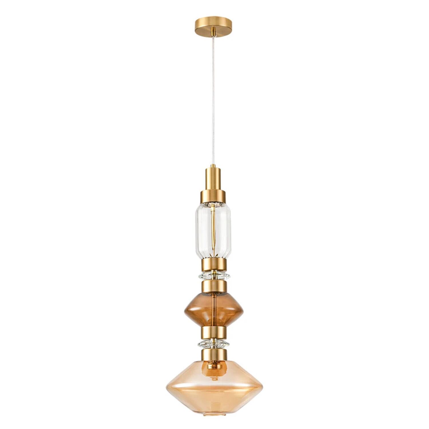 Подвесной светильник Arte Lamp Fiorato A2442SP-16PB, арматура латунь, плафон металл / стекло разноцветное