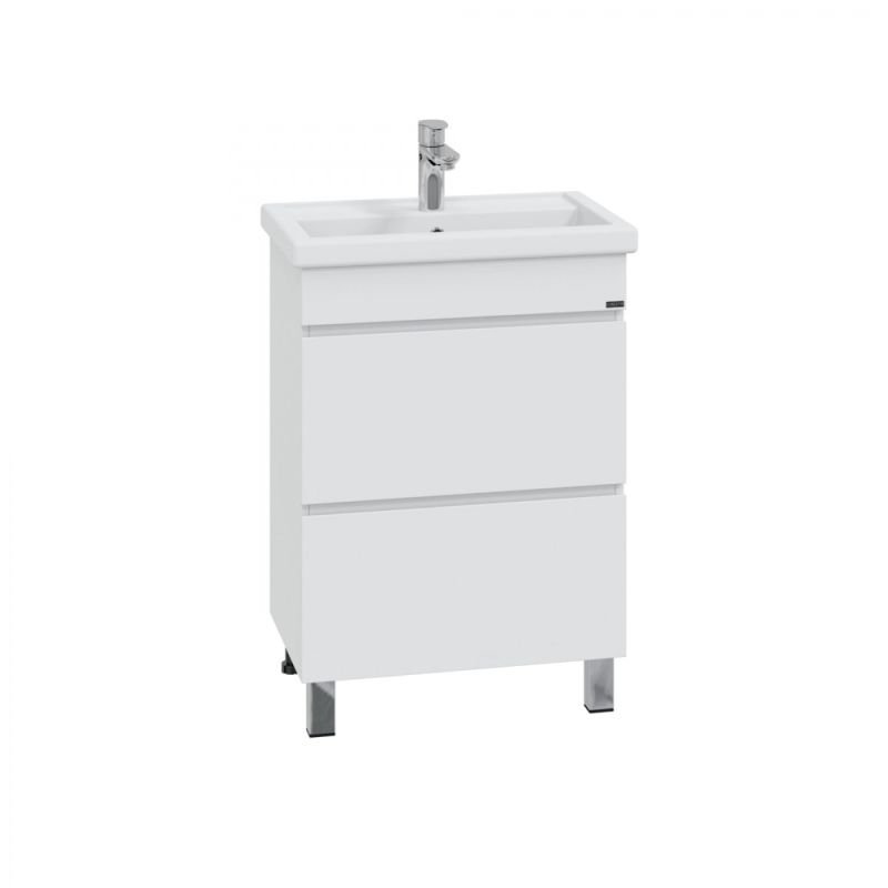 Тумба под раковину Санта Марс 60 напольная, с 2 ящиками, цвет белый - фото 1