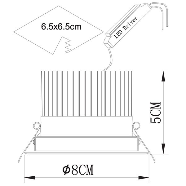 Точечный светильник Arte Lamp Apertura A3307PL-1WH, арматура белая, 8х8 см - фото 1