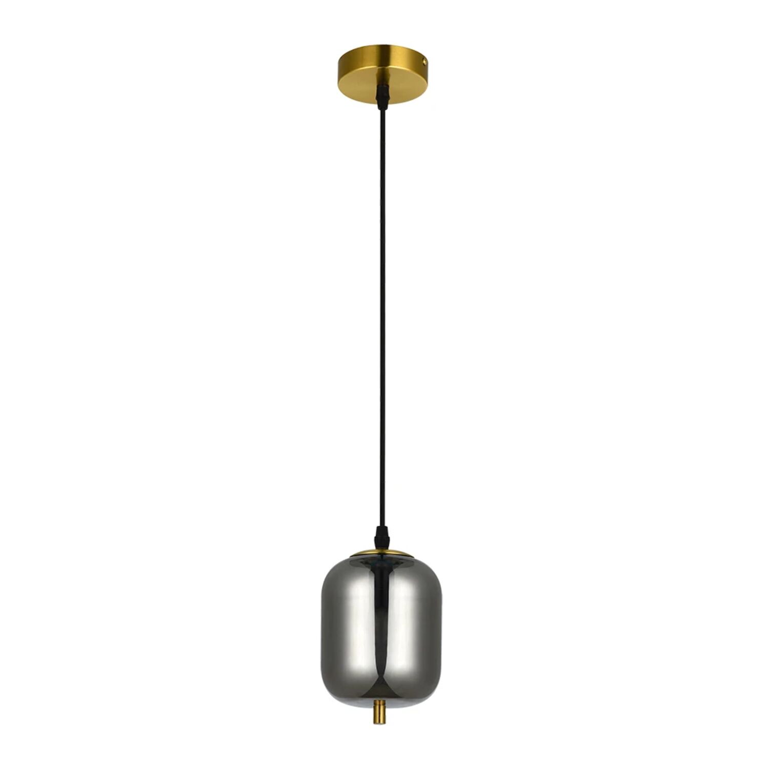 Подвесной светильник Arte Lamp Freddie A2234SP-1PB, арматура полированная медь, плафон стекло дымчатое