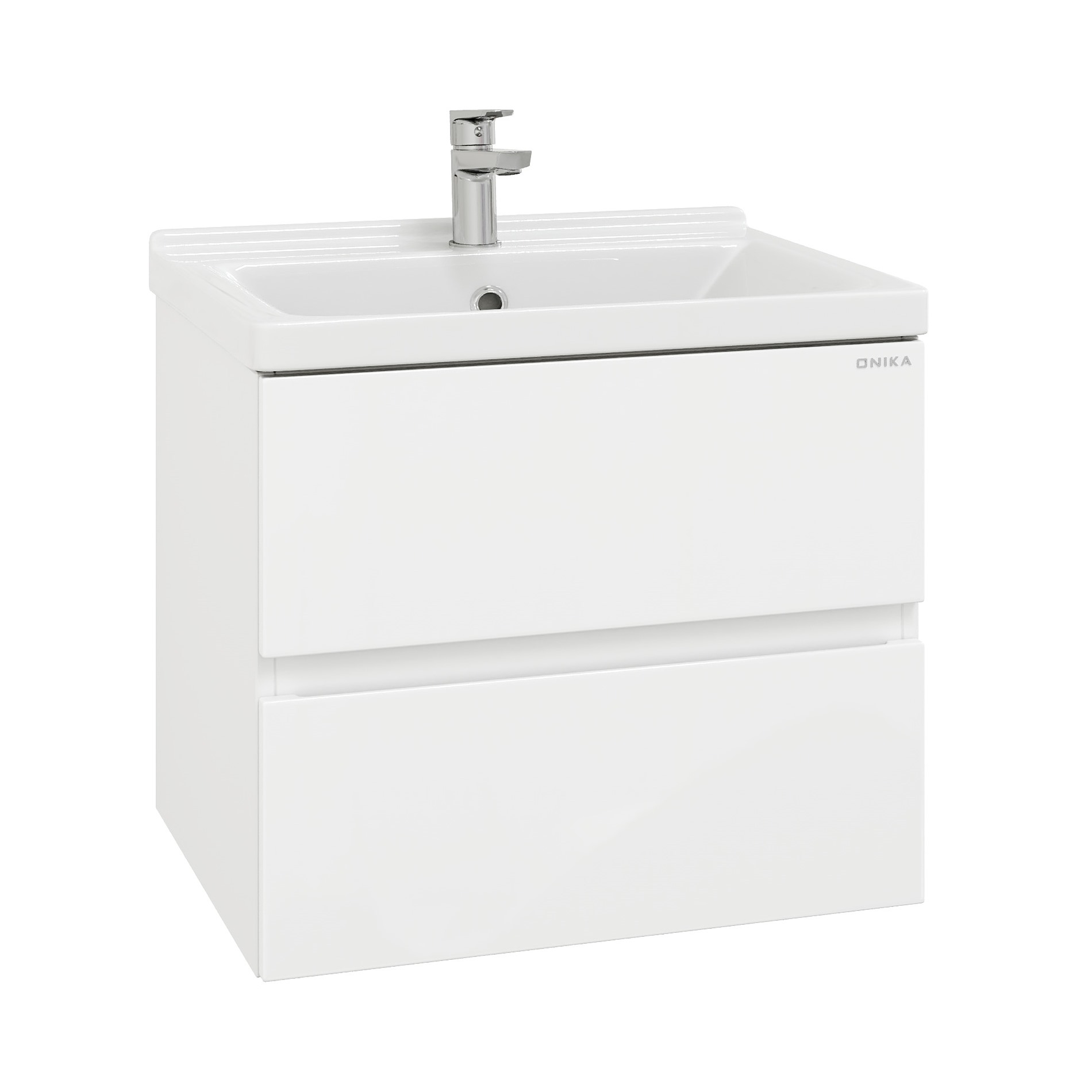 Тумба под раковину Оника Эвада 60, подвесная, цвет белый - фото 1