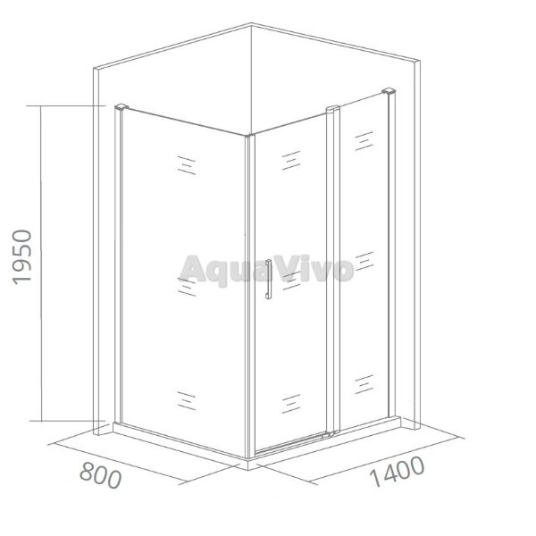 Душевой уголок Good Door Antares WTW+SP-C-CH 140x80, стекло прозрачное, профиль хром - фото 1