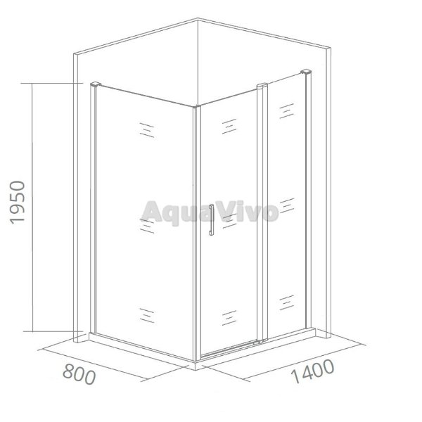 Душевой уголок Good Door Antares WTW+SP-C-CH 140x80, стекло прозрачное, профиль хром