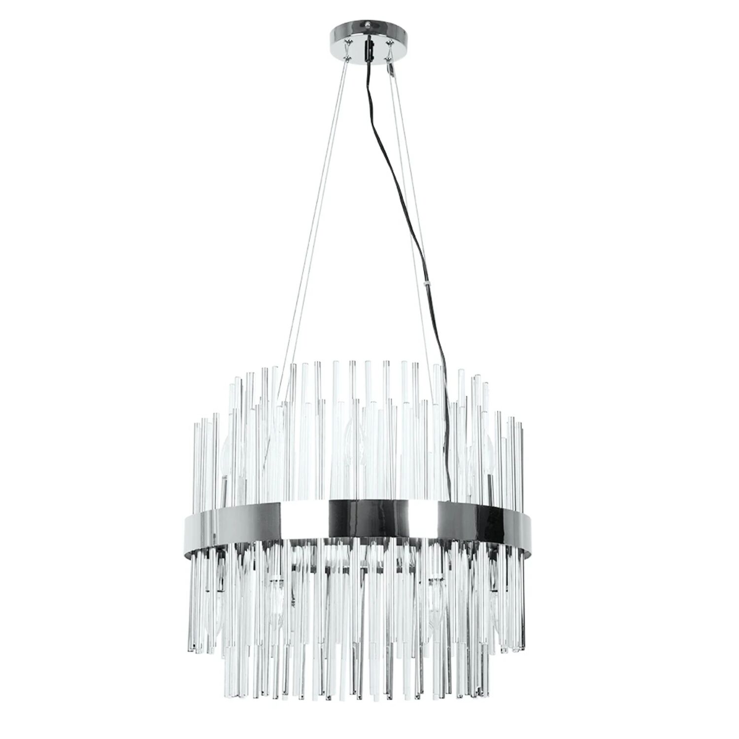 Подвесная люстра Arte Lamp Montreal A1034SP-12CC, арматура хром, плафон стекло прозрачное