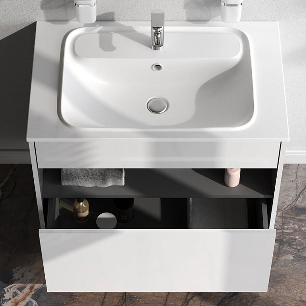 Тумба под раковину AM.PM Func 80, цвет белый глянец - фото 1