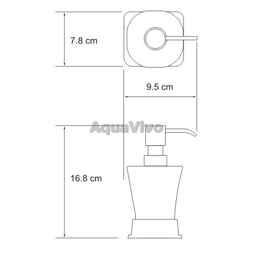 Дозатор WasserKRAFT Amper K-5499 для жидкого мыла, цвет хром - фото 1