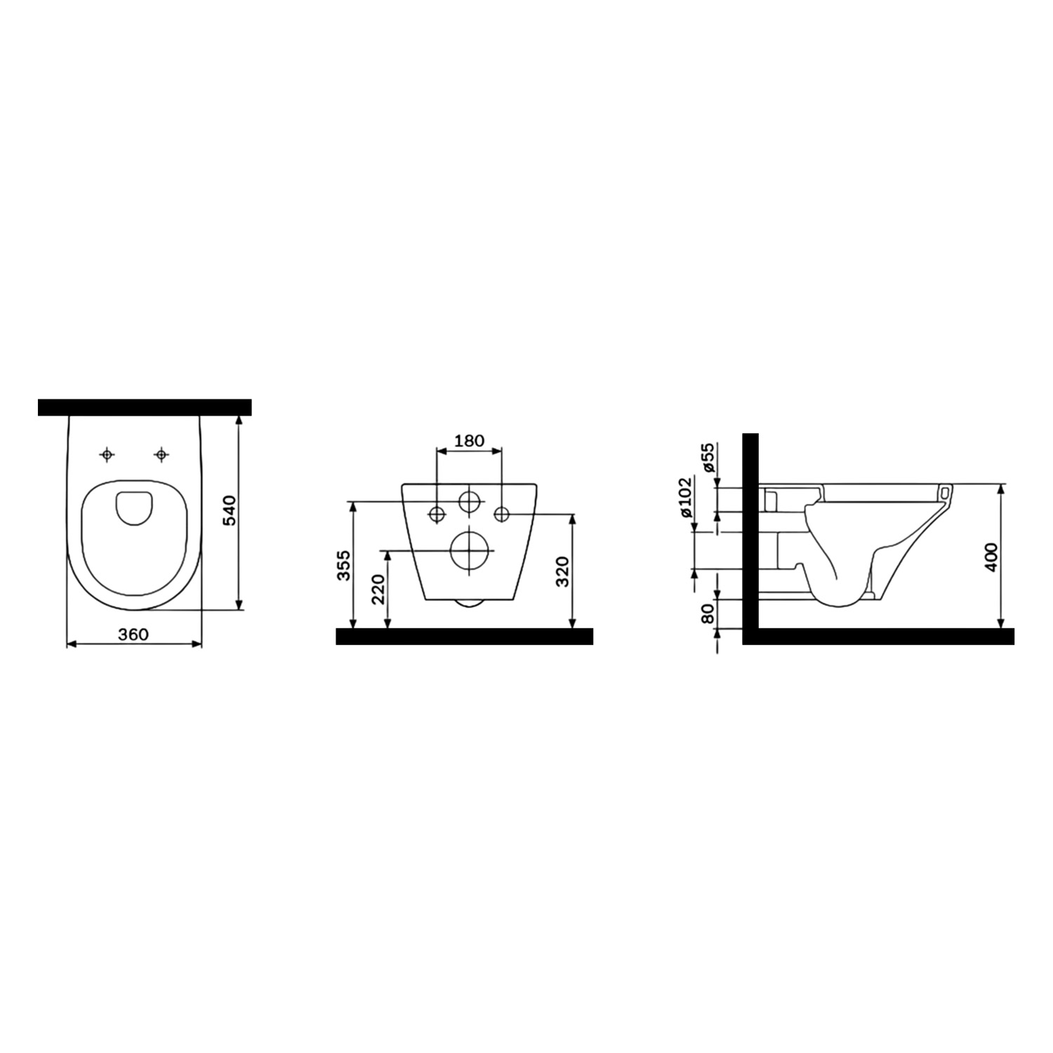 Унитаз AM.PM Inspire C501700WH FlashClean подвесной, безободковый, цвет белый