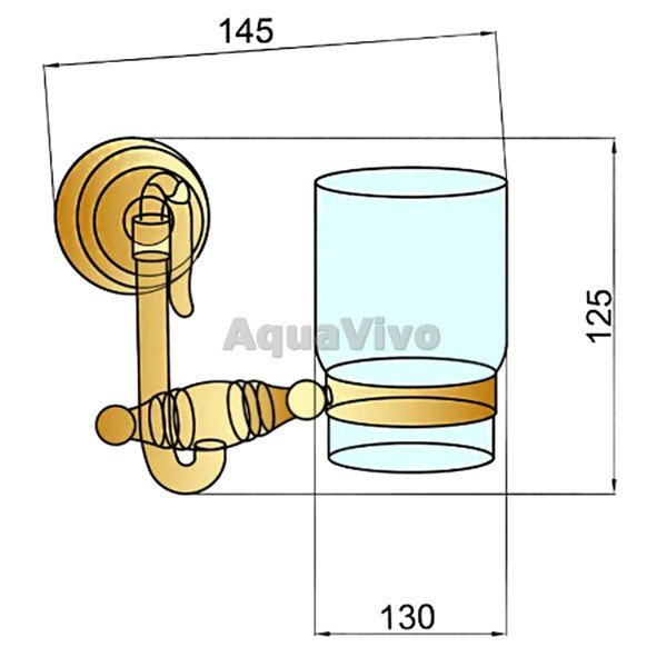 Boheme Medici 10604 Стакан с держателем, цвет бронза