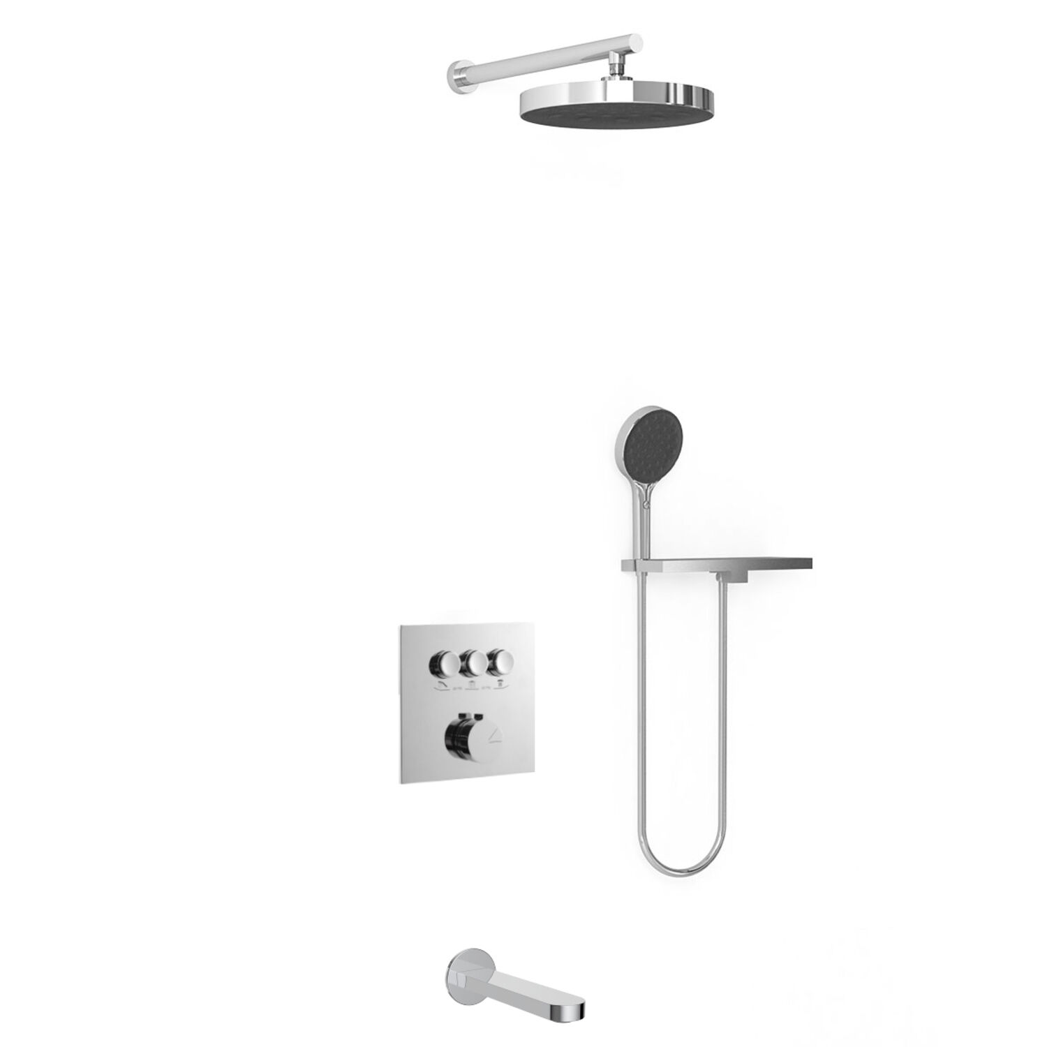 Душевой комплект Vincea Inspire VSFW-431I2RCH, встраиваемый, цвет хром