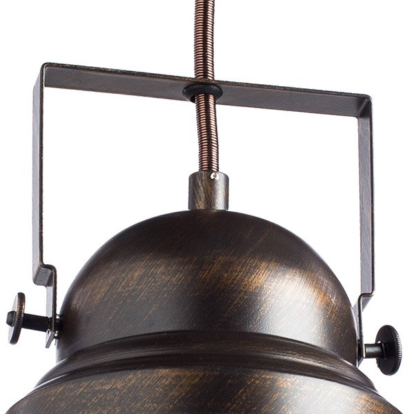 Подвесной светильник Arte Lamp Martin A5213SP-1BR, арматура коричневая / золото, плафон металл коричневый / золото, 40х40 см