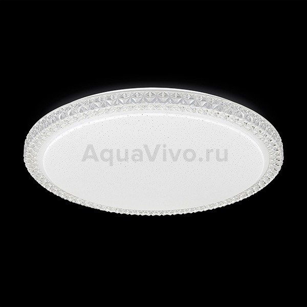 Потолочный светильник Citilux Кристалино Слим CL715R480, арматура белая, плафон полимер белый / прозрачный, 50х50 см