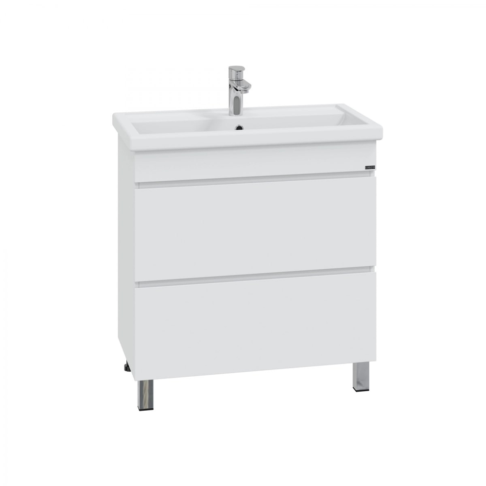 Тумба под раковину Санта Марс 80 напольная, с 2 ящиками, цвет белый - фото 1