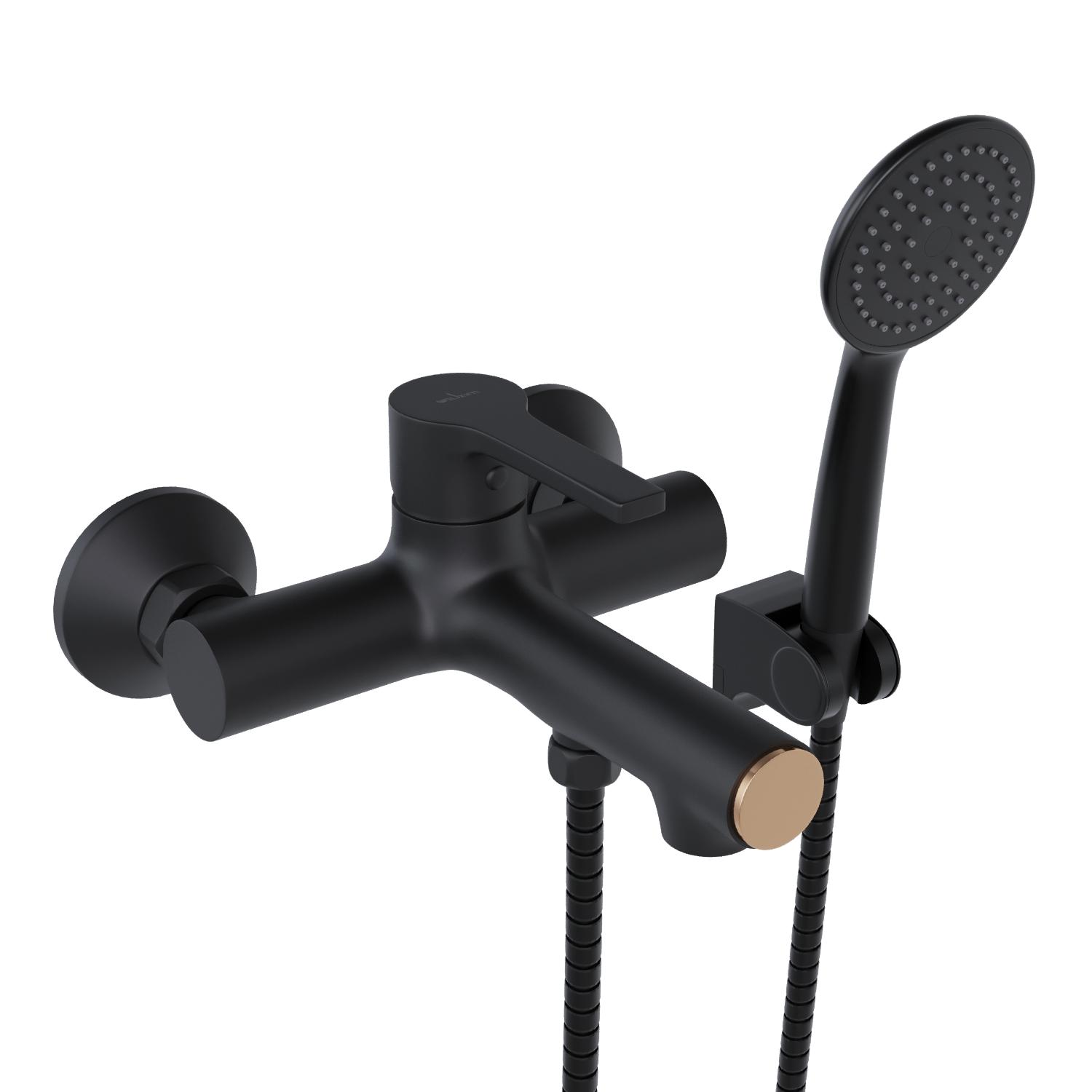 Смеситель Mixline ML23-01 550748 для ванны с душем, цвет черный / бронза