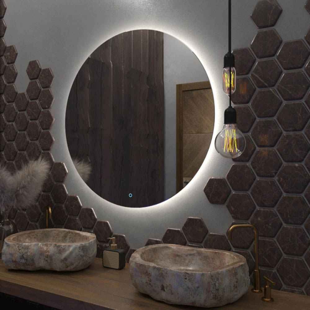 Зеркало Оника Сола 100x100, с подсветкой и диммером - фото 1