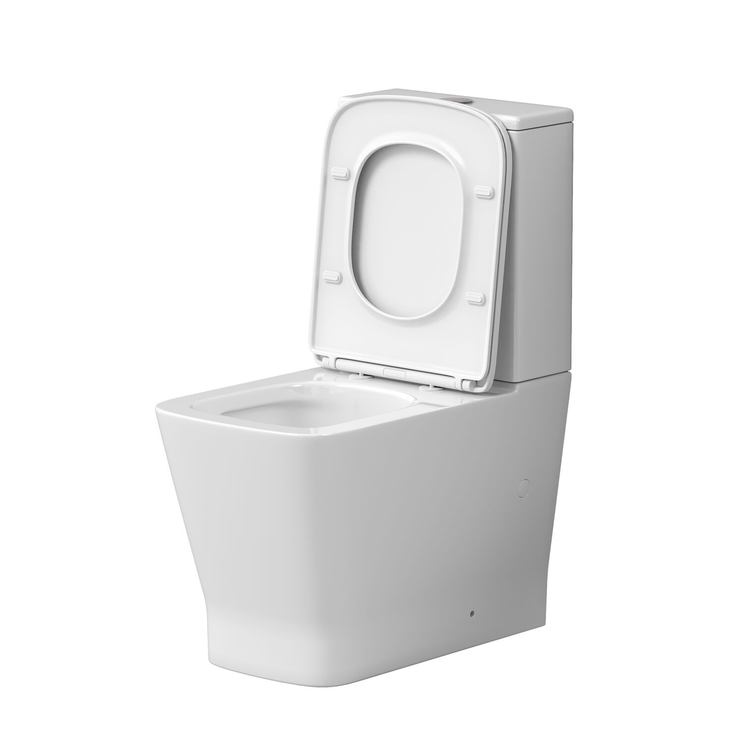 Унитаз Grossman Tornado GR-4490 SQ напольный, безободковый, смыв Торнадо, с сиденьем микролифт, цвет белый глянцевый