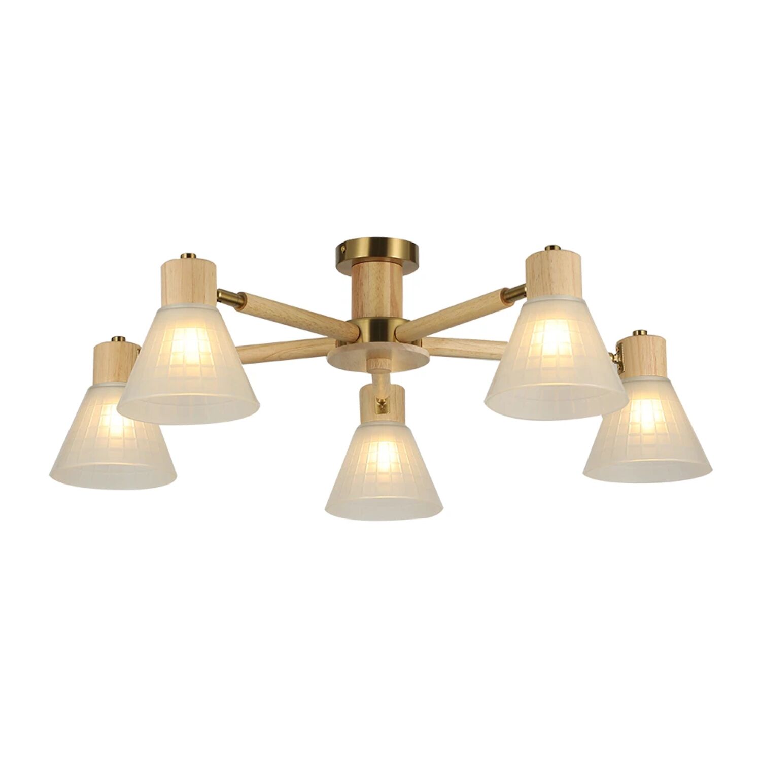 Потолочная люстра Arte Lamp Meleph A4096PL-5BR, арматура коричневая, плафон стекло белое