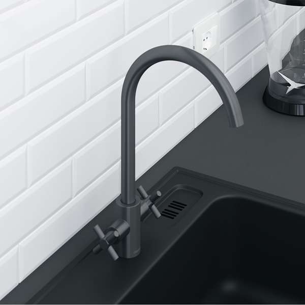 Смеситель RedBlu Neo Classic Graphite 270000000 для кухни, цвет графит - фото 1
