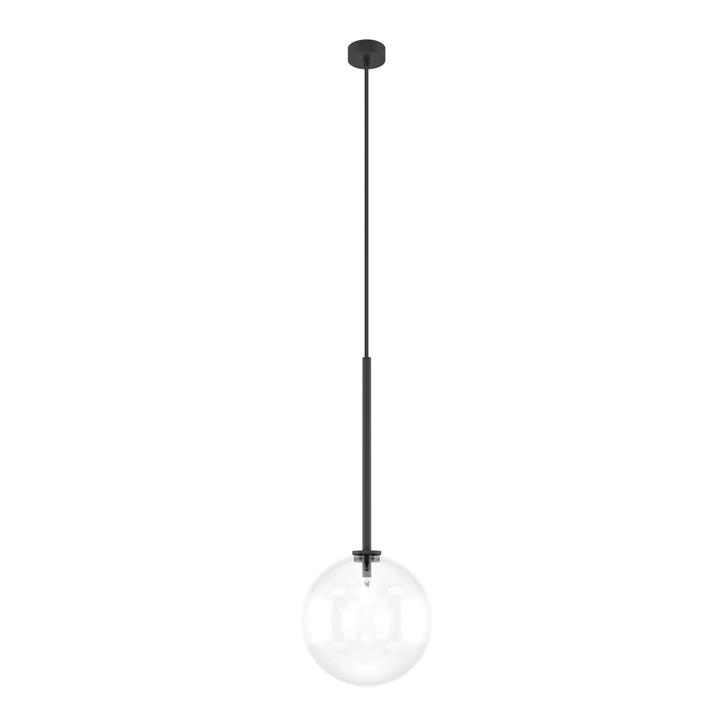 Подвесной светильник Maytoni Mood MOD172PL-01B, арматура черная, плафон стекло прозрачное