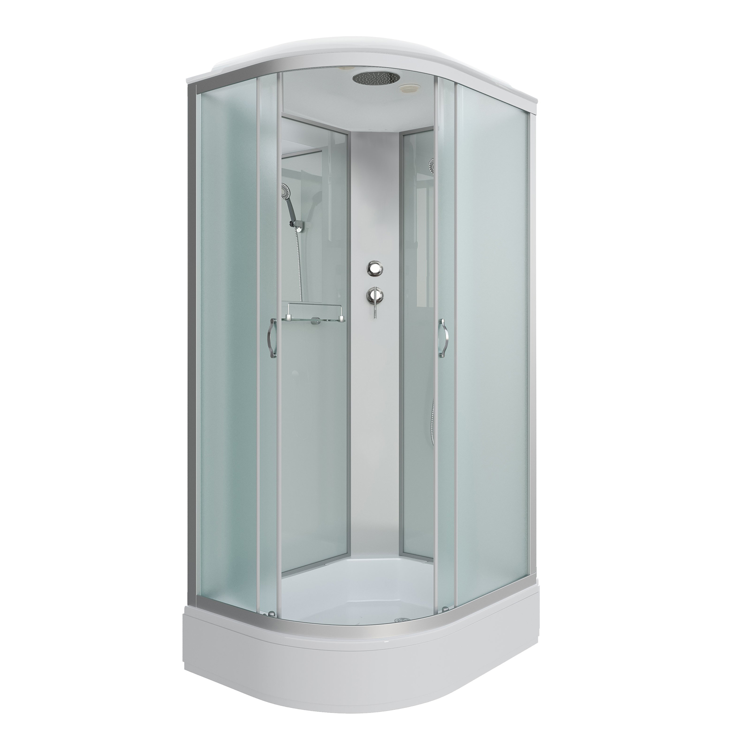 Душевая кабина Niagara Classic NG-33394-14R 130х90, правая, стекло матовое, профиль хром, с крышей - фото 1