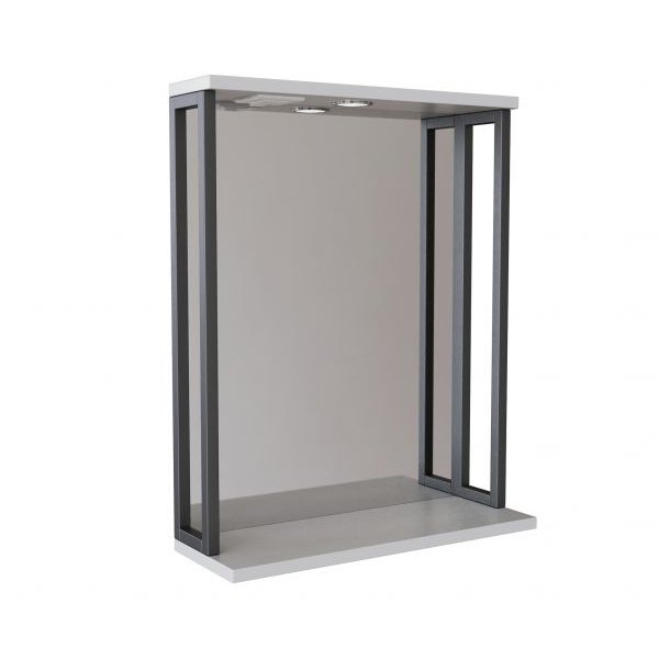 Зеркало Mixline Бруклин 60x70, с подсветкой, цвет белый