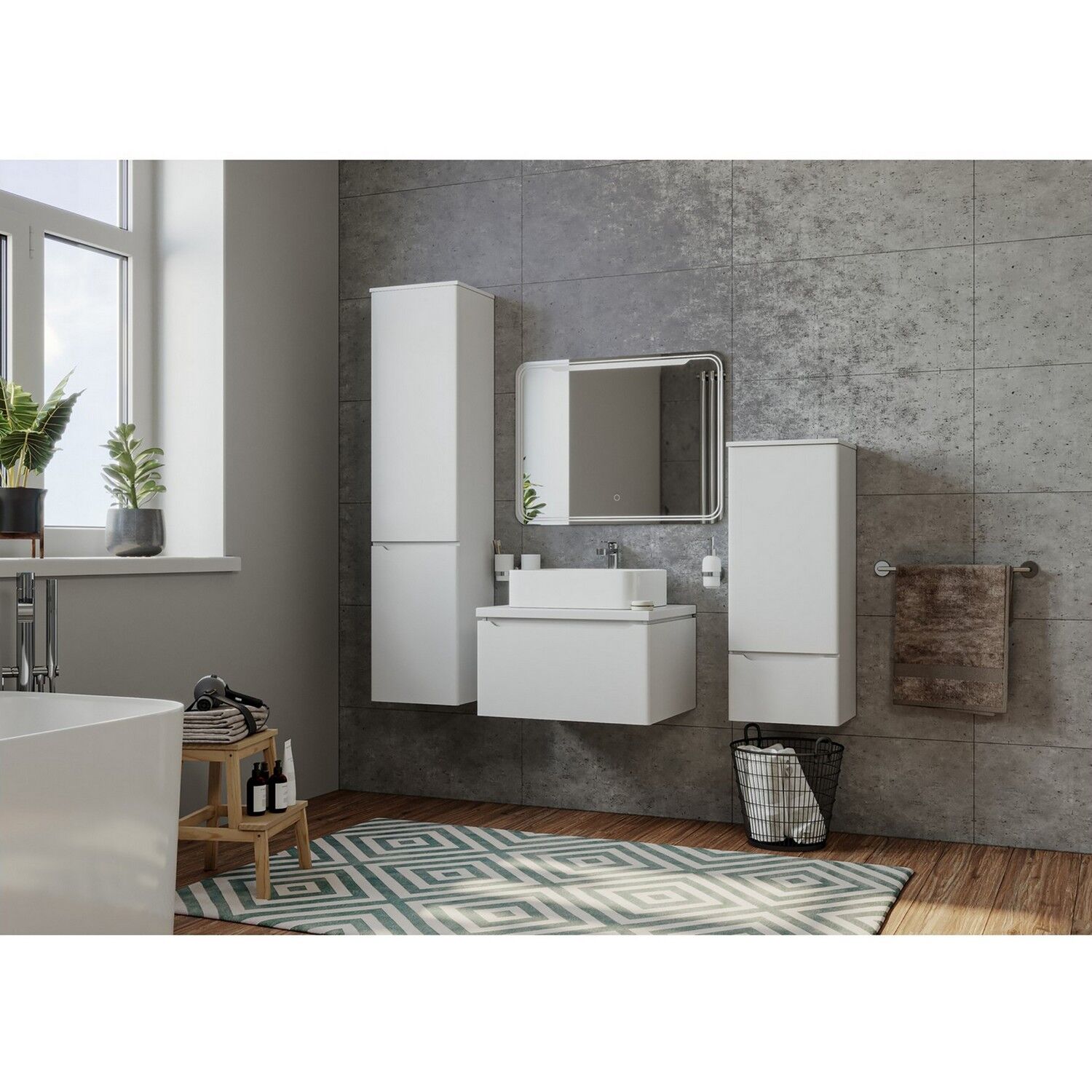 Зеркало Mixline Виктория 70x80, с подсветкой - фото 1