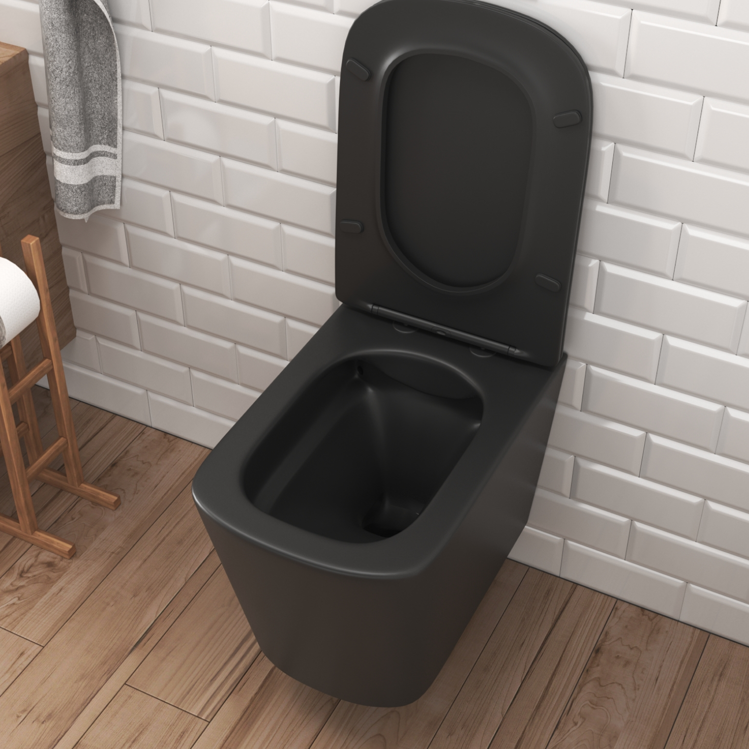 Комплект: Инсталляция AM.PM Pro I012704+Кнопка I047051 хром+JOKI Verna Black JK3021028MB черный унитаз