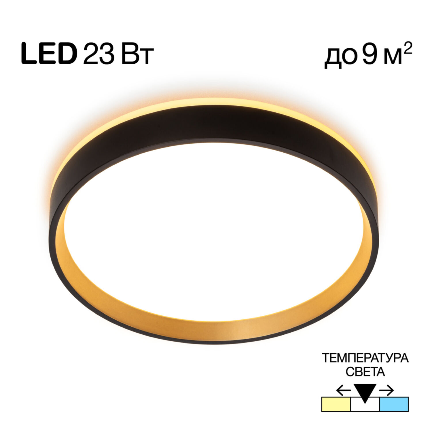 Накладной светильник Citilux Etalon CL750241, арматура черная / золото