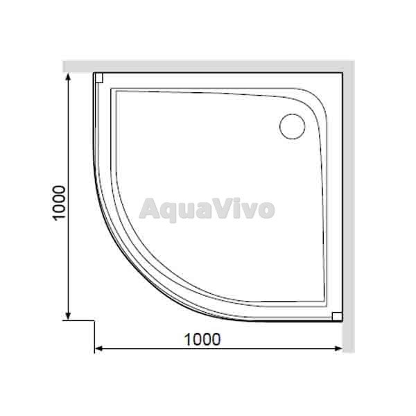 Поддон для душа AM.PM Gem 100x100, акриловый, цвет белый - фото 1