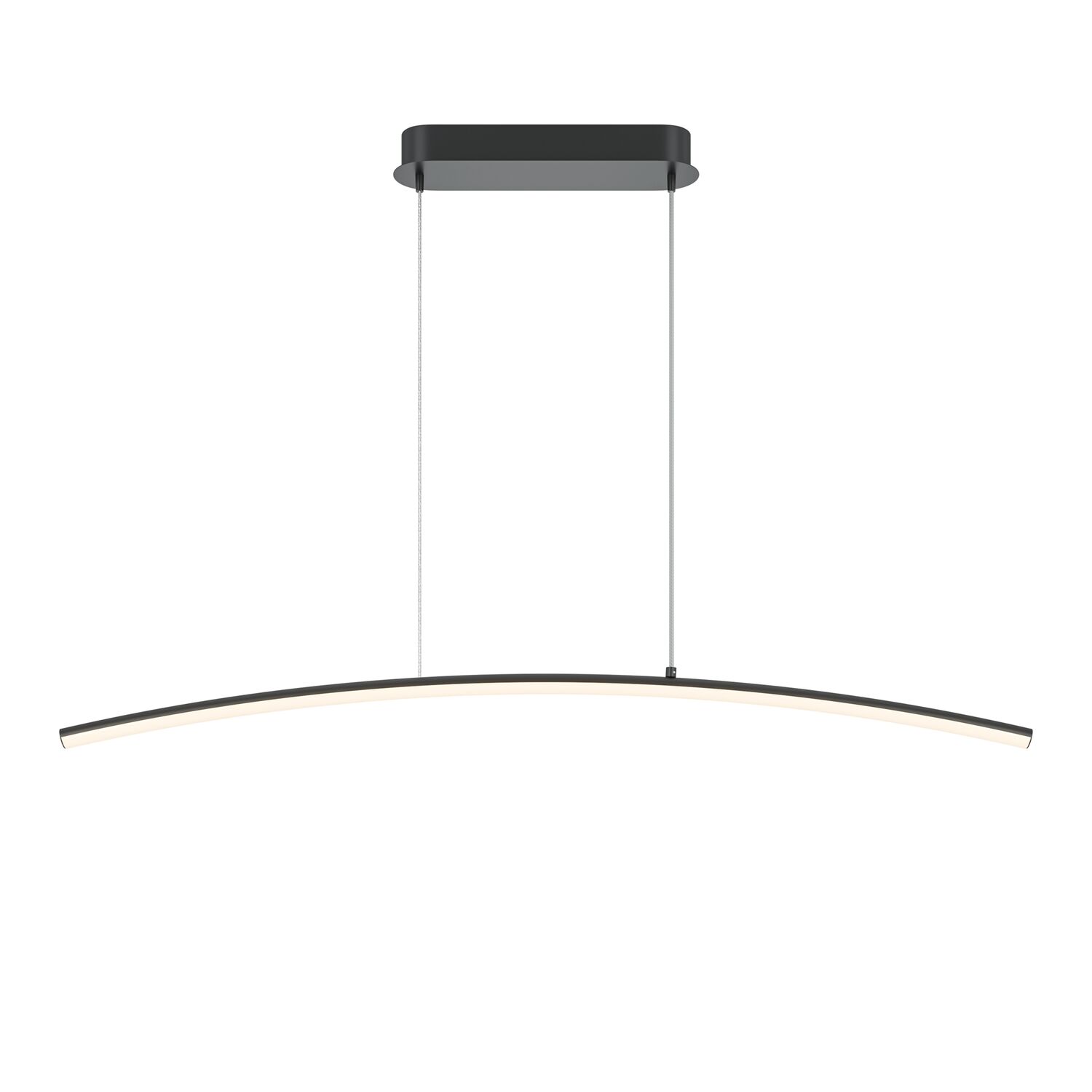 Подвесной светильник Maytoni Curve MOD243PL-L18BK, арматура черная, профиль силикон белый - фото 1