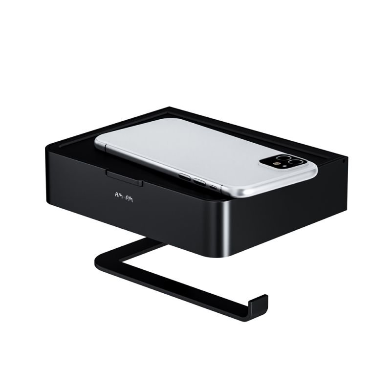 Держатель туалетной бумаги AM.PM Inspire 2.0 A50A341522, с полкой для телефона, цвет черный