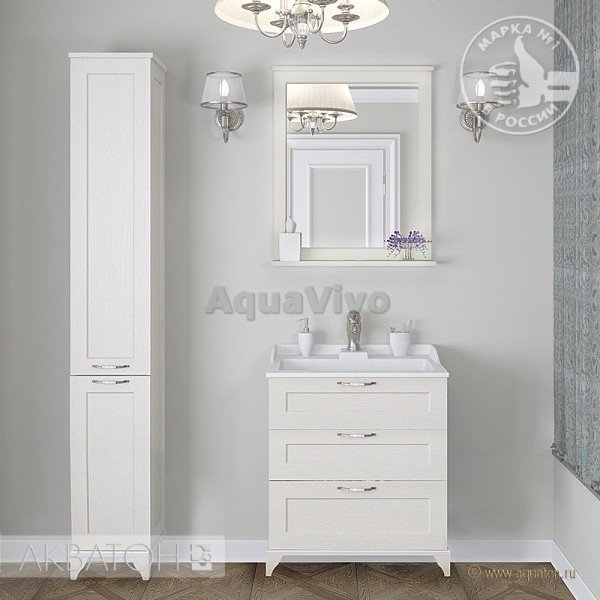 Мебель для ванной Акватон Леон 65 Н, цвет белый дуб